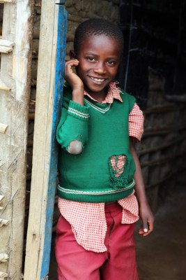 Child with torn school uniform